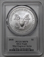 2018 $1 Silver Eagle Mint Engraver Series Mercanti Flag Signature MS70