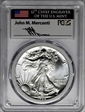 1986 $1 Silver Eagle Mint Engraver Series FS Mercanti Flag MS70