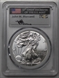 2017 $1 Silver Eagle Mint Engraver Series Mercanti Flag Signature MS70
