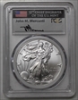2019 $1 Silver Eagle Mint Engraver Series Mercanti Flag Signature MS70