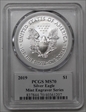 2019 $1 Silver Eagle Mint Engraver Series Mercanti Flag Signature MS70