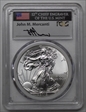 2013 $1 Silver Eagle Mint Engraver Series Mercanti Flag Signature MS70