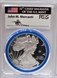 2020-W  $1 Silver Eagle - v75 Privy Mint Engraver Series FDI Mercanti Flag PR70DCAM
