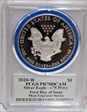 2020-W  $1 Silver Eagle - v75 Privy Mint Engraver Series FDI Mercanti Flag PR70DCAM