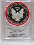 2020-S $1 Silver Eagle FDI Mint Engraver Series Mercanti SF PR70DCAM
