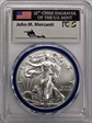 2021 $1 Silver Eagle - Type 1 At Dusk & At Dawn 35th Anniv. Mint Eng. Mercanti F MS70
