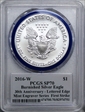 2016-W $1 Burnished Silver Eagle Mint Engraver Series 30th Ann Lettered Edge FS SP70