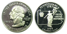 1999-S 25C Pennsylvania Silver PR69DCAM