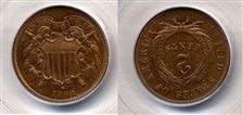 1868 2C MS64RB