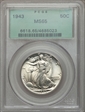 1943 50C MS65