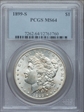 1899-S $1 MS64
