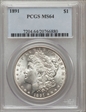 1891 $1 MS64