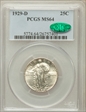 1929-D 25C MS64
