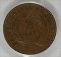 1864 2C Large Motto AU58BN