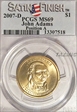 2007-D $1 John Adams - Pos. A Satin Finish SP69