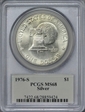 1976-S $1 Silver MS68