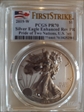 2019-W $1 Silver Eagle Enhanced Rev PR Pride of Two Nations, U.S. Set First Strike PR70