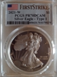 2021-W  $1 Silver Eagle - Type 1 First Strike PR70DCAM