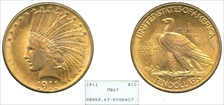 1911 $10 MS63