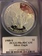 1988-S $1 Silver Eagle Moy Signature PR69DCAM