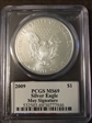 2009 $1 Silver Eagle Moy Signature MS69