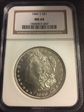 1880 S one dollar Morgan MS64