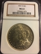 1921 S One Dollar Morgan MS63