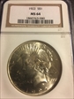 1922  One Dollar Peace MS64