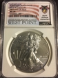 2015 W One Dollar Burnished American Silver Eagle MS70
