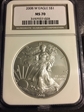 2008 W One Dollar American Silver Eagle MS70