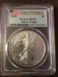 2018 $1 Silver Eagle First Strike MS70