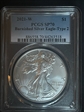 2021-W $1 Burnished Silver Eagle-Type 2 SP70