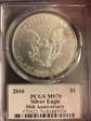 2016 $1 Silver Eagle  30th Anniversary MS70