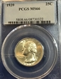 1939 25C MS66