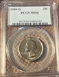 1988-D 25C MS66