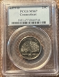 1999-D 25C Connecticut MS67