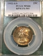 1952-S/S 25C RPM FS-501 MS66