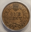 1860 1C Pointed Bust AU55
