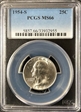 1954-S 25C MS66