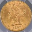 1899 $5 MS64+ 