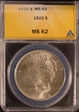 1922 $1 MS62