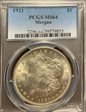 1921 $1 Morgan MS64