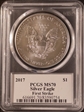 2017 $1 Silver Eagle First Strike MS70