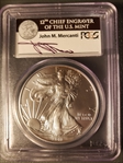 2011-W $1 Burnished Silver Eagle 25th Anniversary Set First Strike SP70