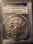 2018-W $1 Burnished Silver Eagle SP70