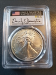 2021-W $1 Burnished Silver Eagle-Type 2 First Strike Emily S. Damstra SP70