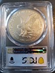 2021-W $1 Burnished Silver Eagle-Type 2 First Day of Issue SP70