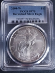 2008-W $1 Burnished Silver Eagle SP70