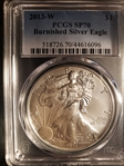 2013-W $1 Burnished Silver Eagle SP70
