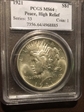 1921 $1 High Relief, Peace MS64